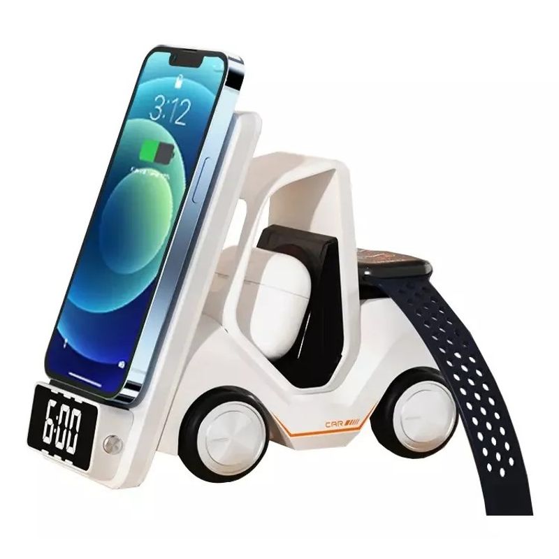 KUANGYE - Estación De Carga Rapida Con Reloj Para iPhone