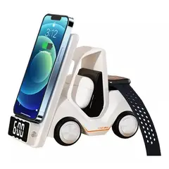 KUANGYE - Estación De Carga Rapida Con Reloj Para iPhone