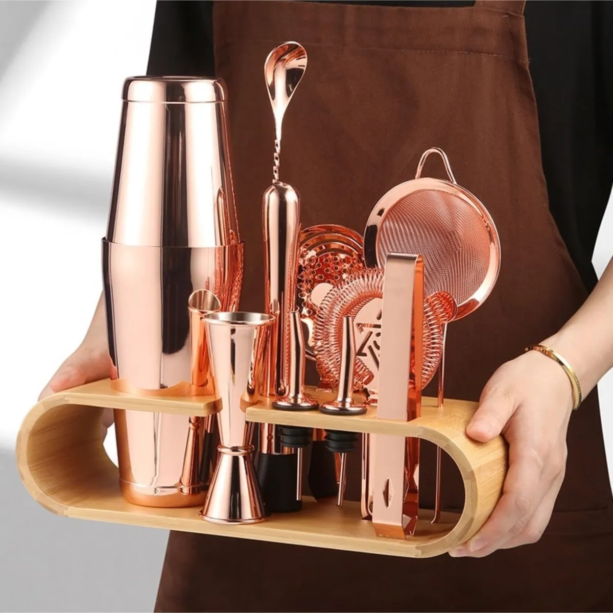 KUANGYE - Juego De Coctelera Inoxidable Profesional Para Bar 12 Piezas