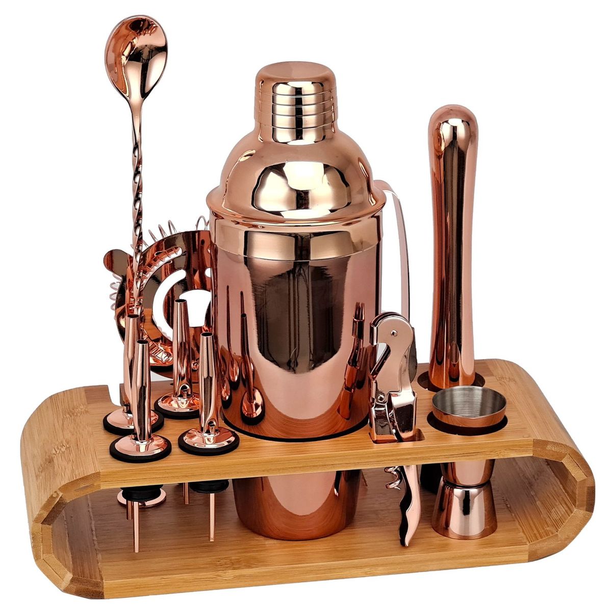 KUANGYE - Juego De Coctelera Inoxidable Profesional Para Bar 12 Piezas