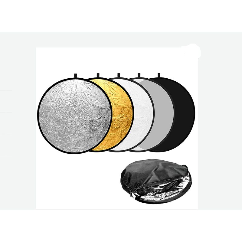GENERICO - BRAZO PANTALLA REFLECTORA + ATRIL + PANTALLA 110CM 5 EN 1