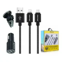GENERICO - Cargador rápido auto portacelulares Awei