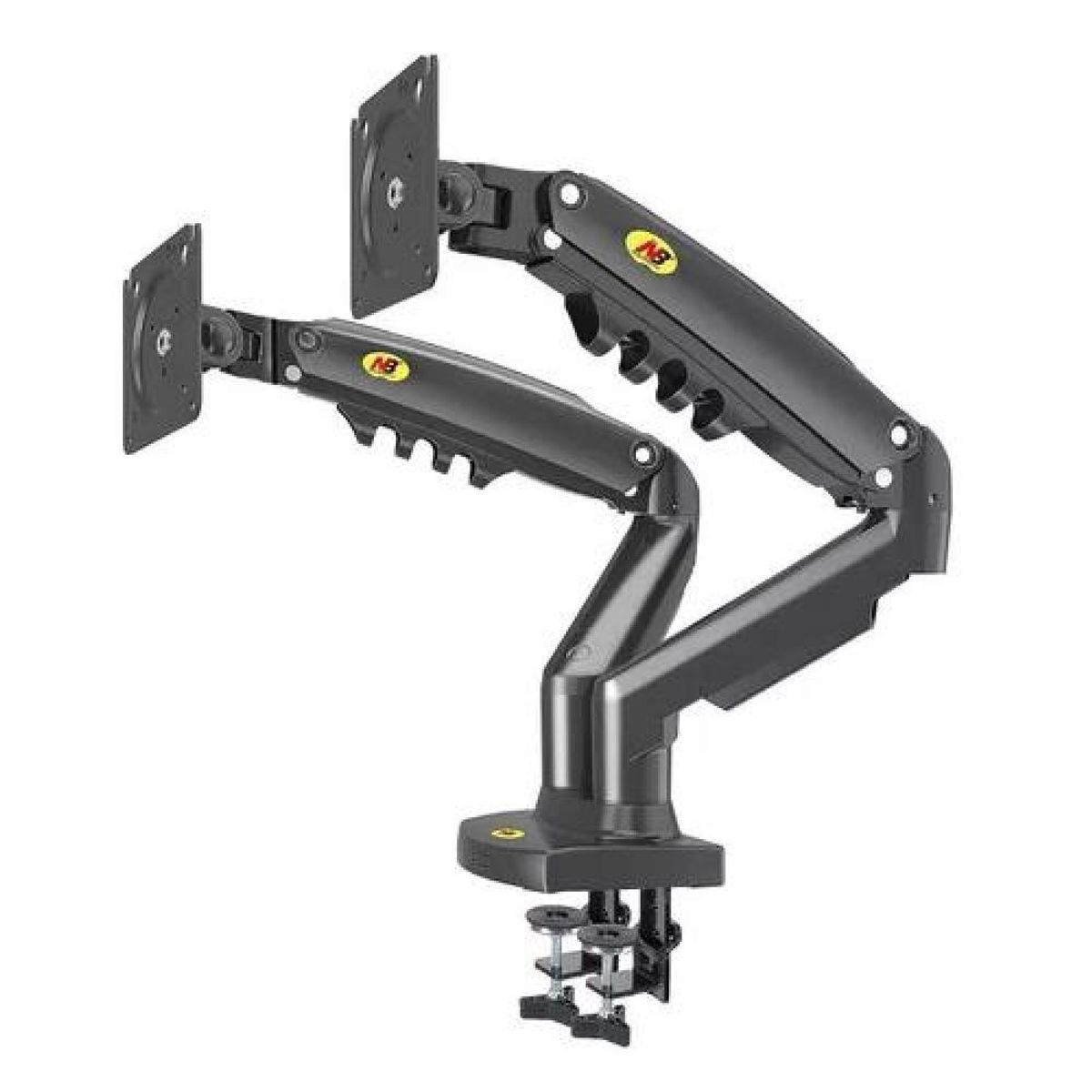 GENERICO - Soporte ergonómico de mesa para TVmonitor 2 brazos negro