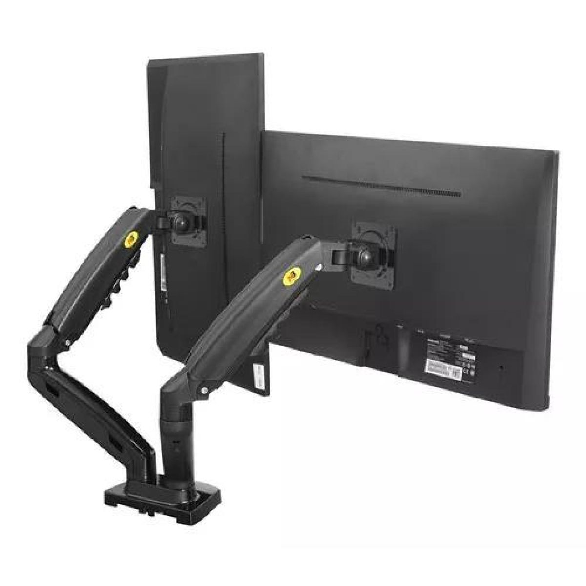 GENERICO - Soporte ergonómico de mesa para TVmonitor 2 brazos negro