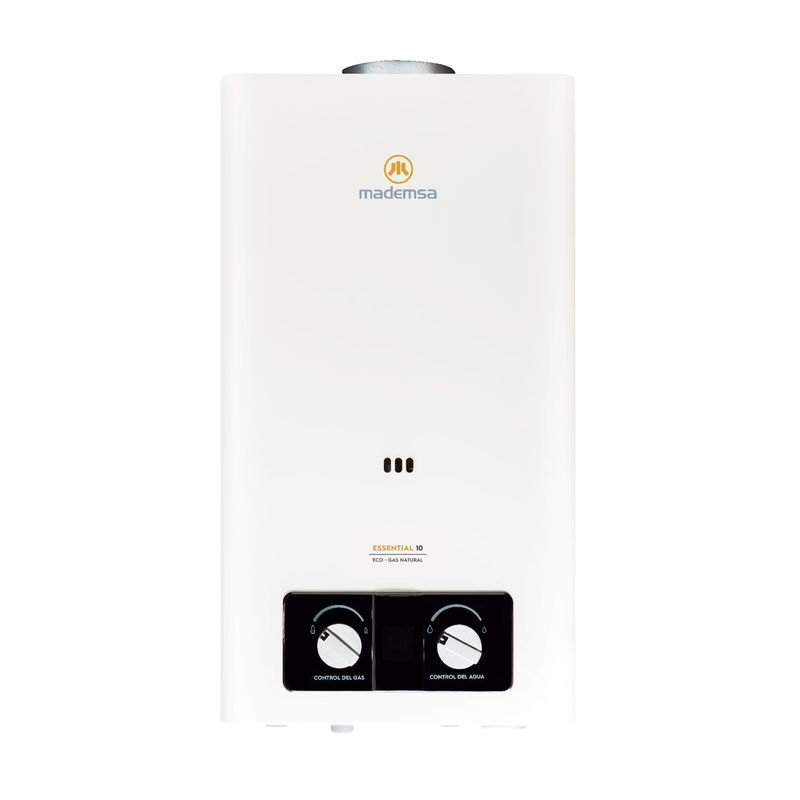 MADEMSA - Calefont Gas Natural Mademsa 10 Litros Tiro Natural Ionizado Essential 10 Eco GN Blanco