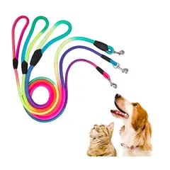 GENERICO - Correa + Arnés Multicolor Para Mascotas Perros