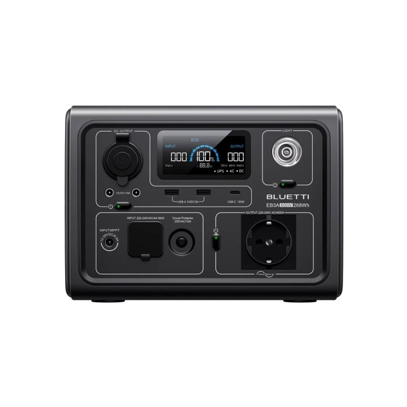 BLUETTI - GENERADOR EB3A ELECTRICO PORTATIL 600W - 268Wh  BLUETTI