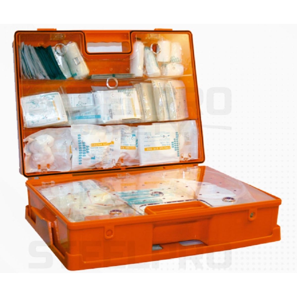 STEEL PRO - Botiquin Primeros Auxilios 100 Personas con Soporte Mural