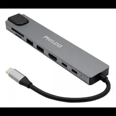 PHILCO - Hub Multifuncion 8 En 1 Usb-c Color Negro