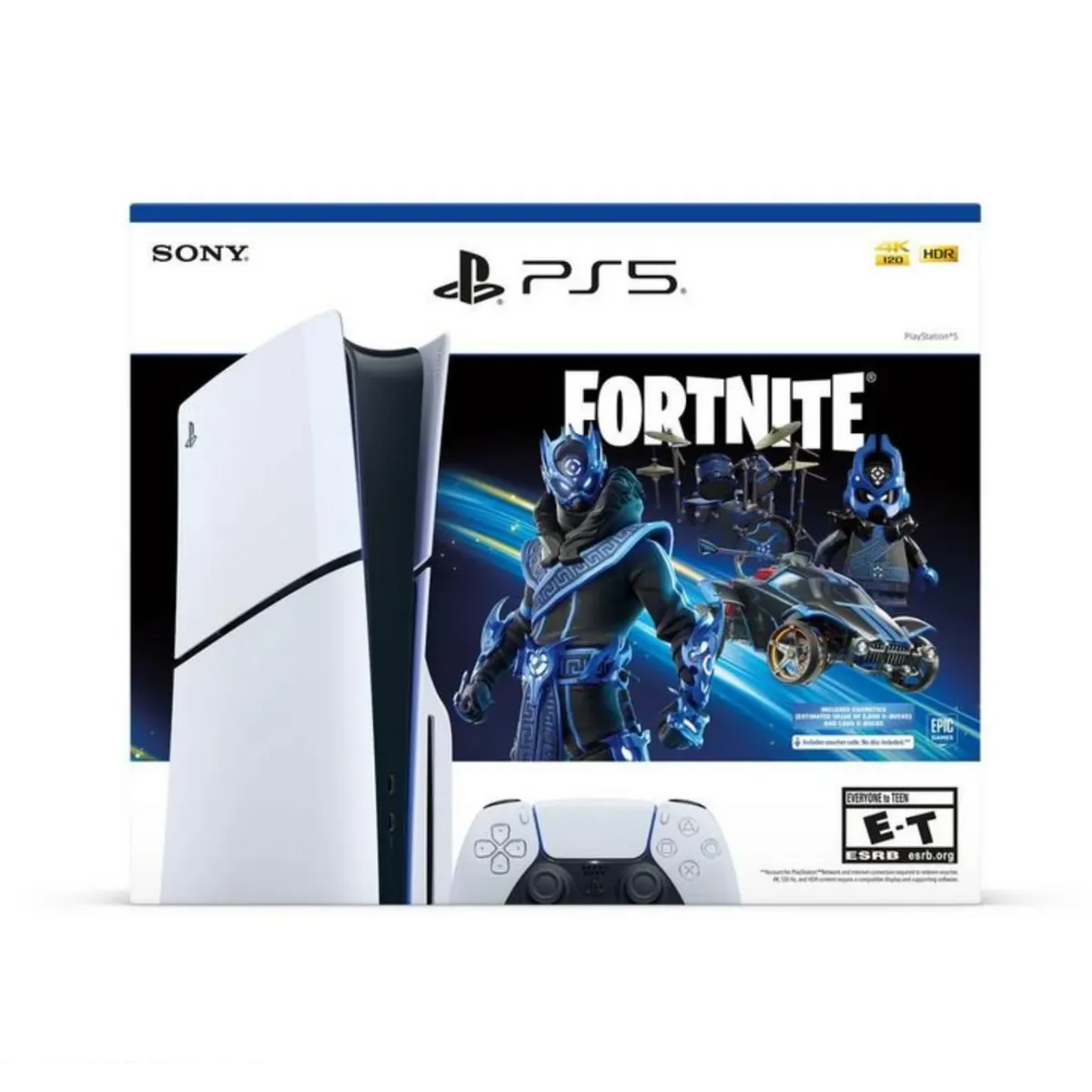 SONY - Consola Sony PlayStation 5 Slim - Fortnite - Edición Disco - Blanca
