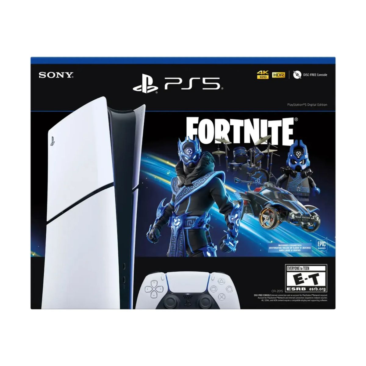SONY - Consola Sony PlayStation 5 Slim - Fortnite - Edición Digital - Blanca