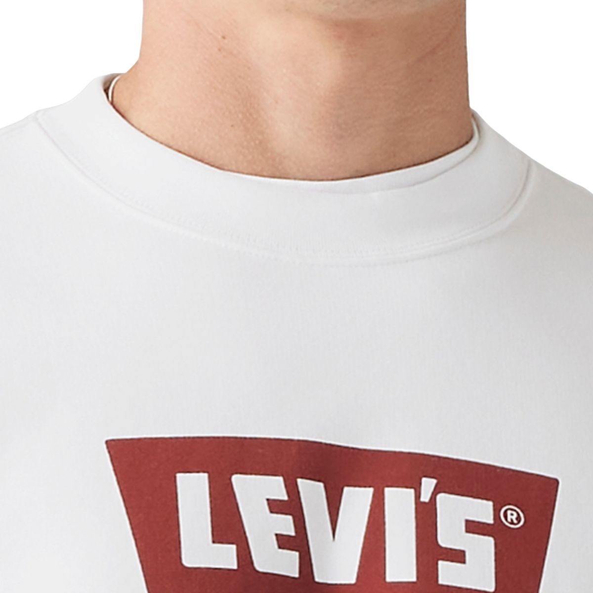 LEVIS - Polerón Hombre Premium Graphic Crew Blanco Levis