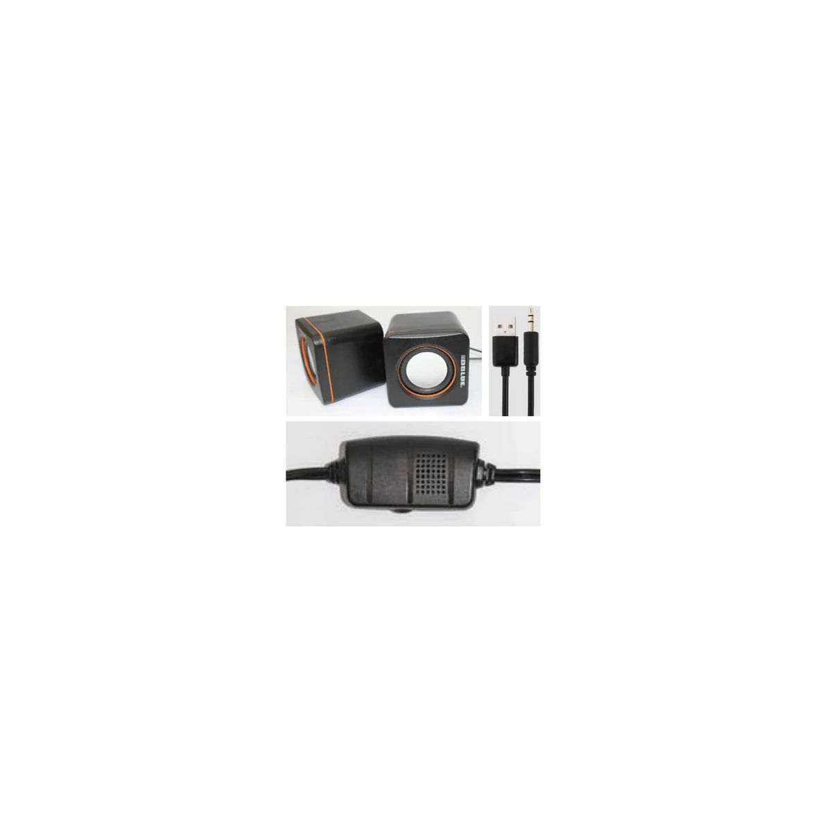 DBLUE - Parlante Para Pc O Notebook 2.0 Usb Y Auxiliar - SC