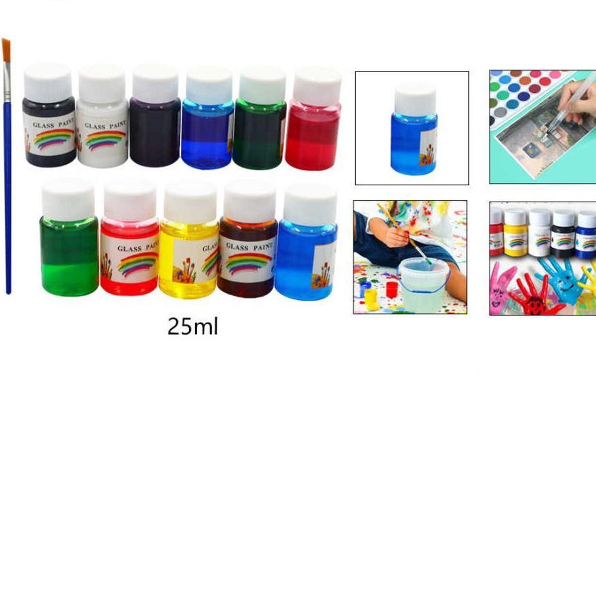 GENERICO - Set De Pintura Para Vidrio Traslucida