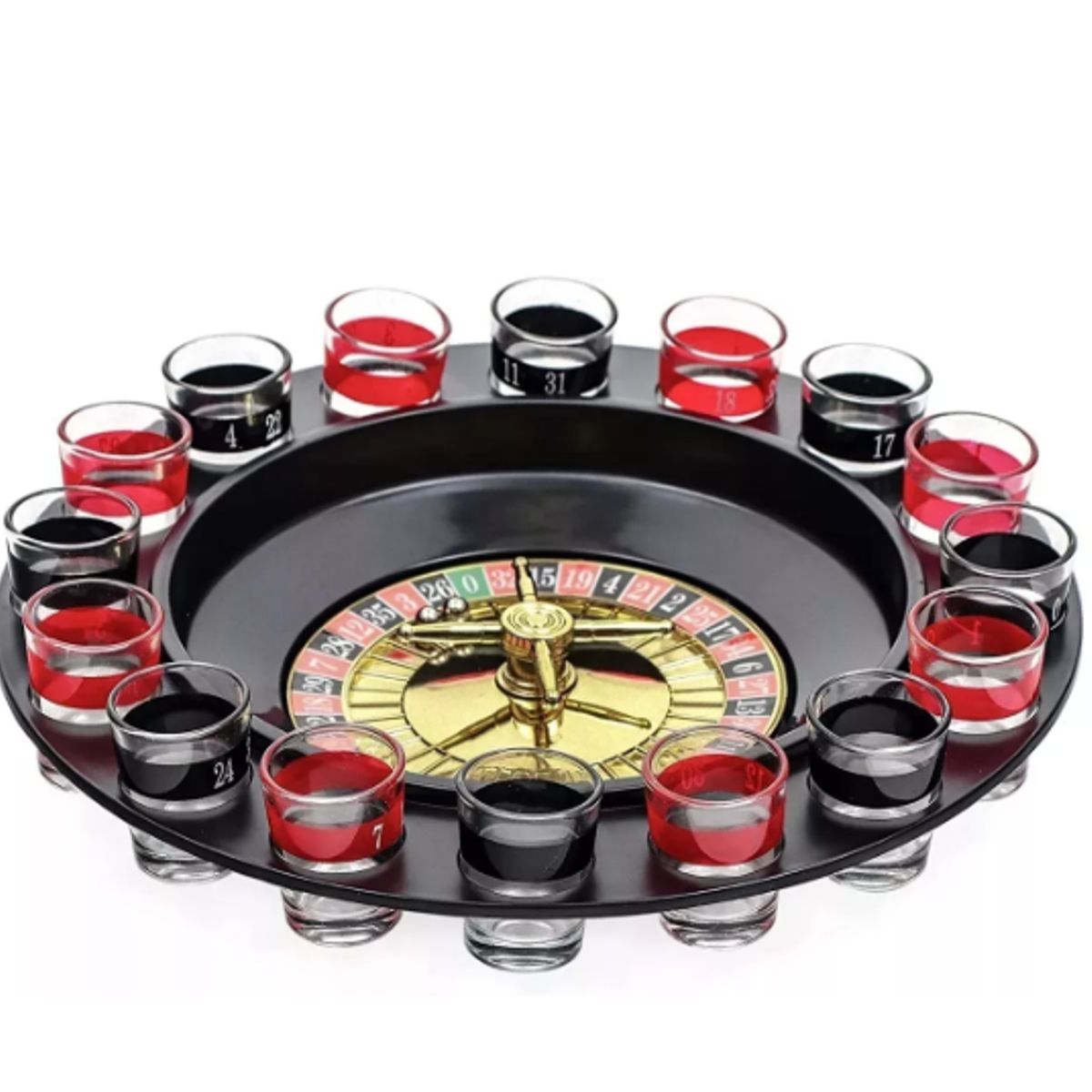 GENERICO - Juego De Mesa Ruleta De Tragos Giratoria Shots 16 Piezas