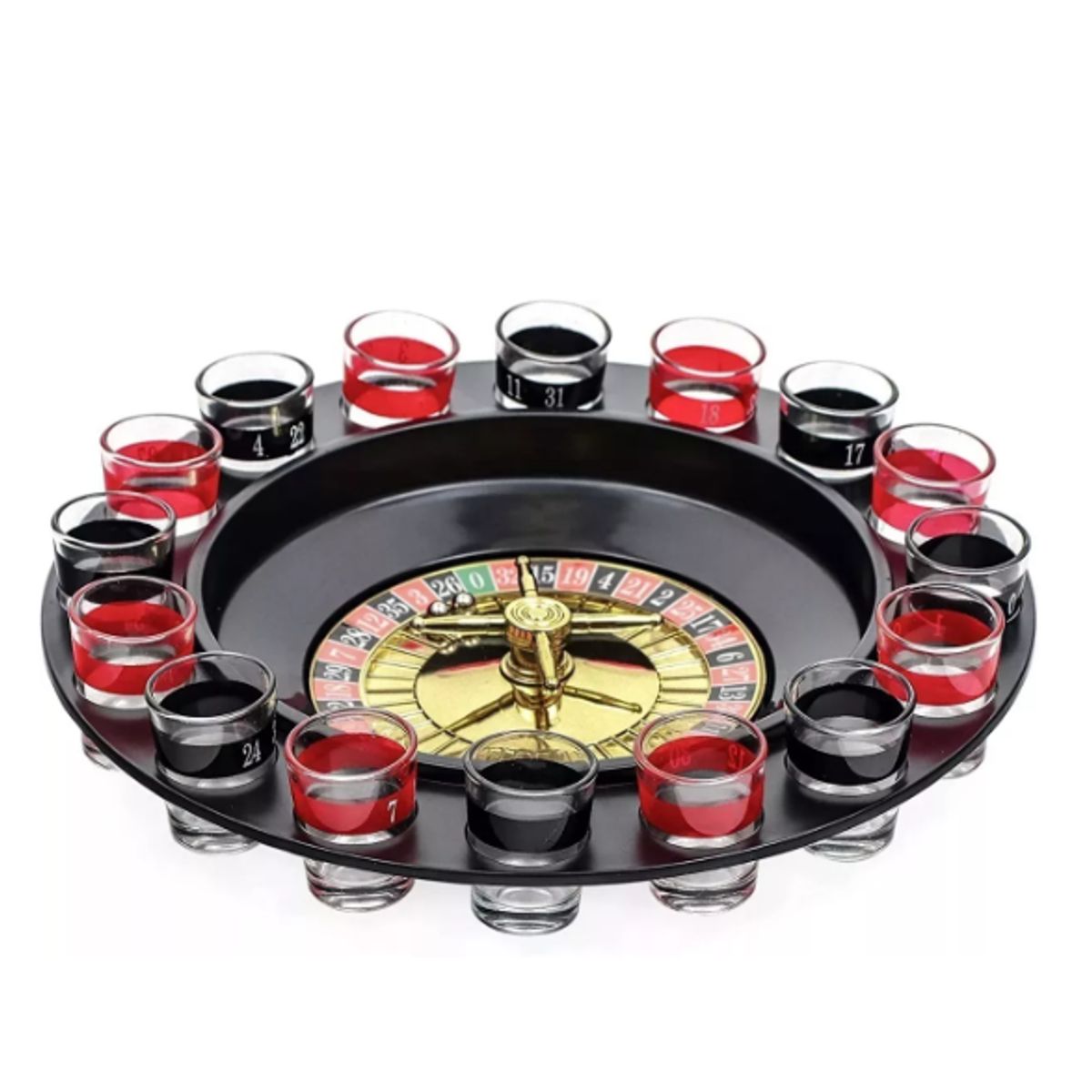 GENERICO - Juego De Mesa Ruleta De Tragos Giratoria Shots 16 Piezas
