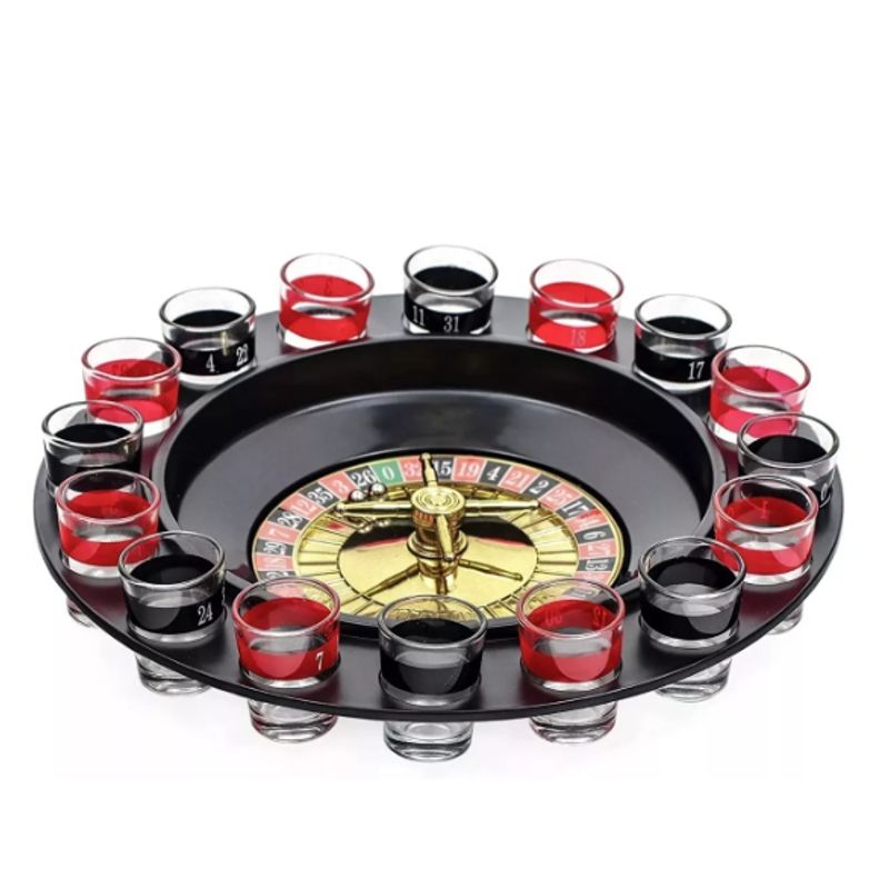 GENERICO - Juego De Mesa Ruleta De Tragos Giratoria Shots 16 Piezas