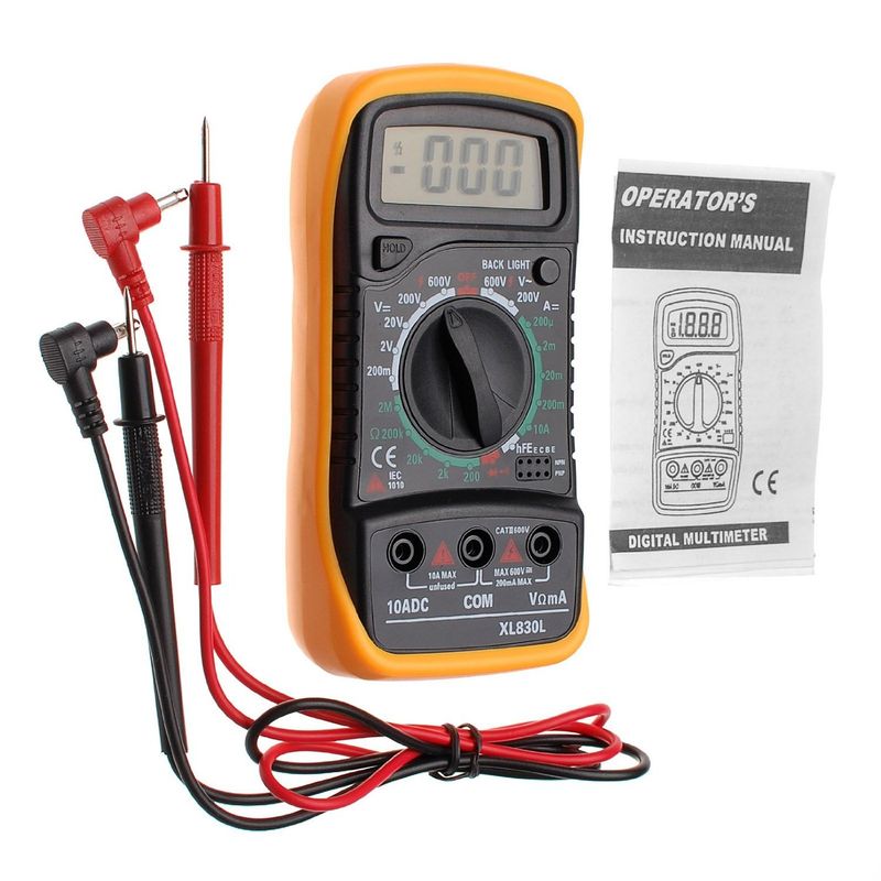 GENERICO - Multimetro voltimetro amperimetro ACDC XL830L