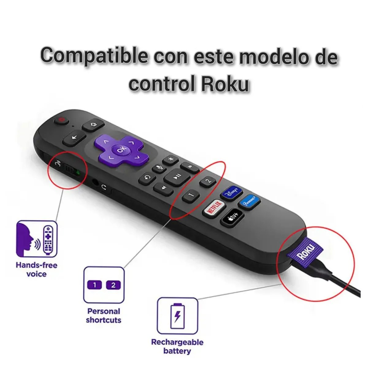 URBANCASE - Funda para control remoto Roku 3 / 4/ Express/ Streaming/ Premiere