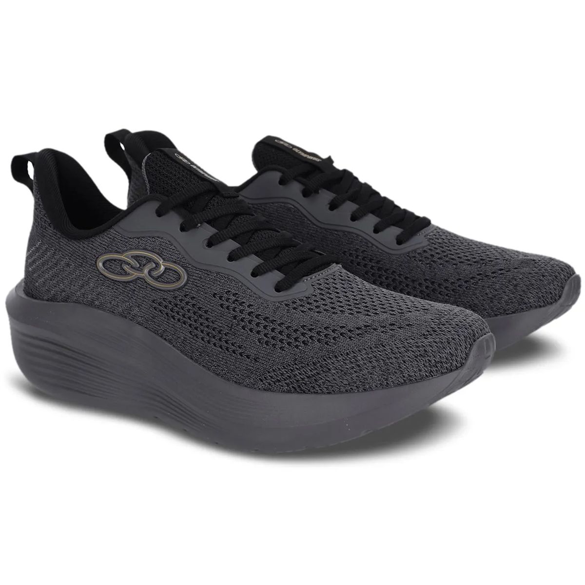 OLYMPIKUS - Zapatilla Hombre Rayo Gris Oscuro/Negro