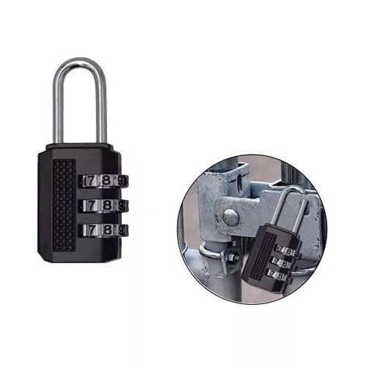 GENERICO - Candado combinacion 3 digitos para viaje. Medidas: 54mm x 22mm