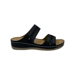 PAND G - Sandalia Negra Baja Mujer