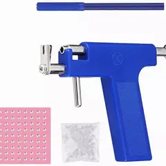 GENERICO - Kit Pistola Perforadora Para Aros Y Piercing + 98 Aros