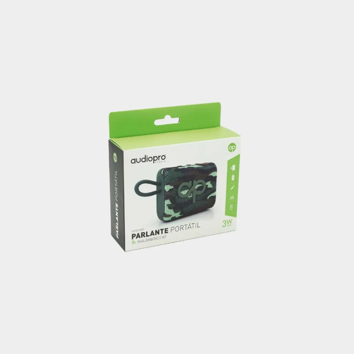 AUDIOPRO - Parlante Portátil Bluetooth Urbano 3w Ap Militar - SC