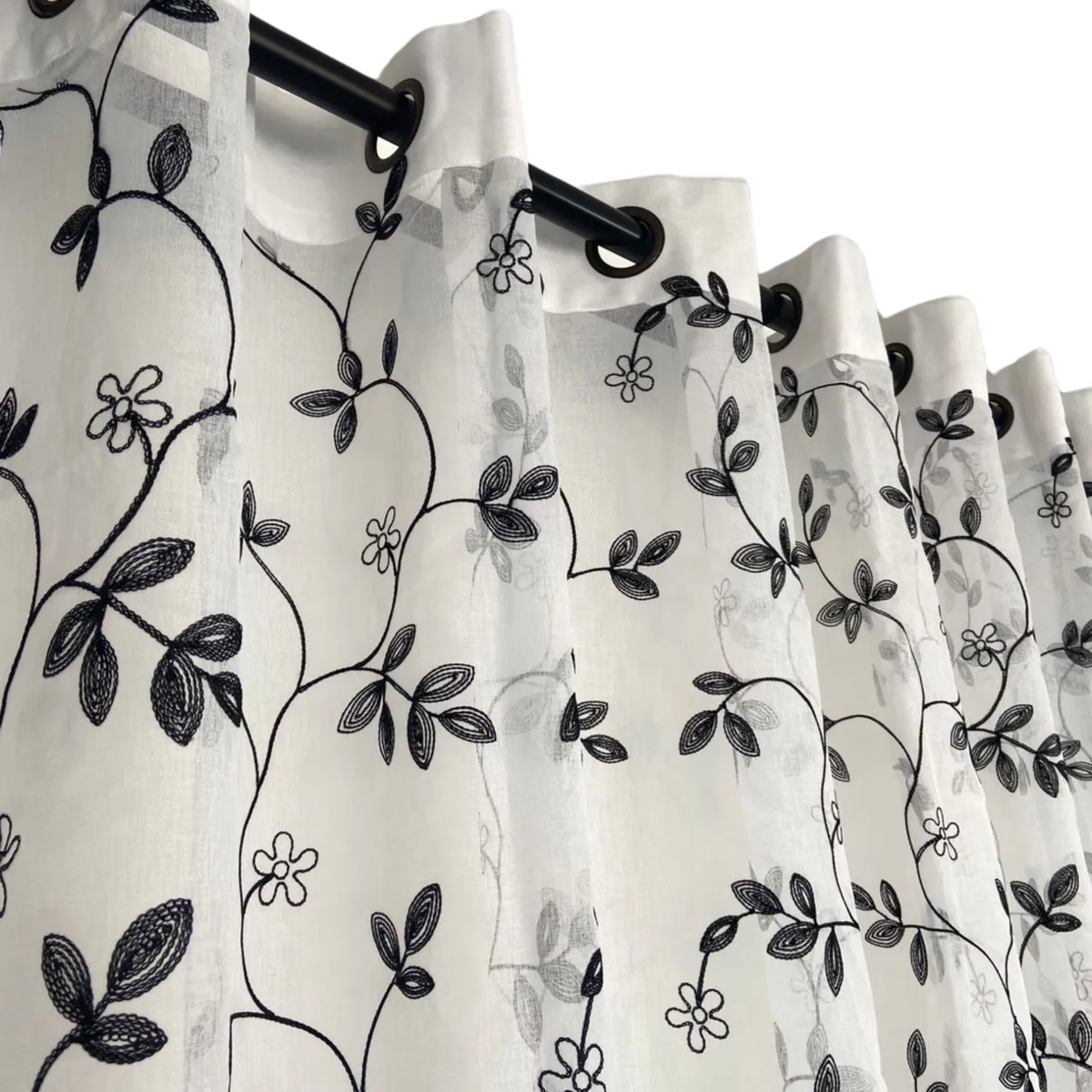 GENERICO - Set Visillo de Lino Bordado