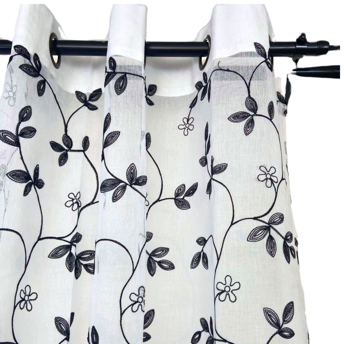 GENERICO - Set Visillo de Lino Bordado