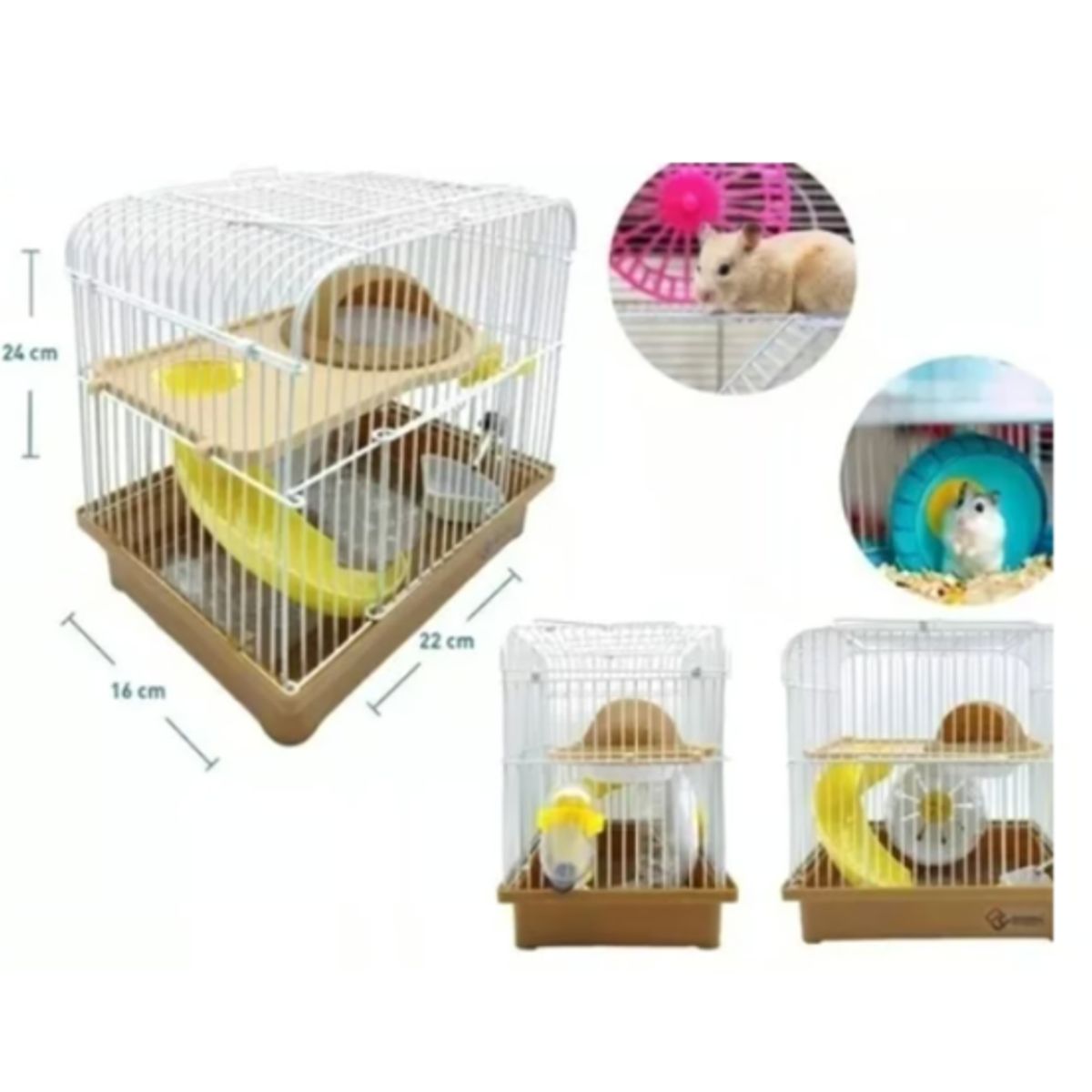 GENERICO - Jaula Casa Para Hamster Roedores Con Accesorios