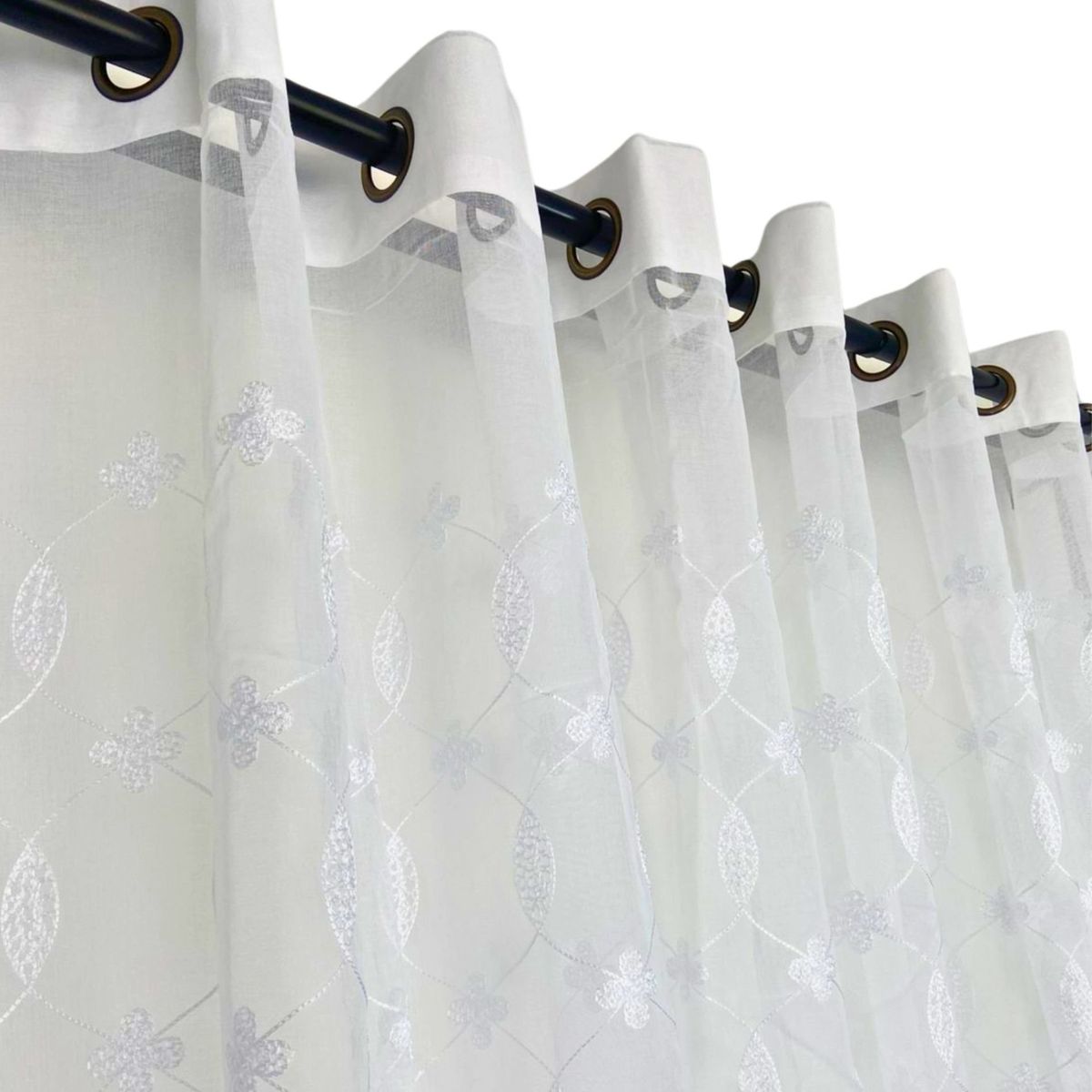 GENERICO - Set Visillo de Lino Bordado