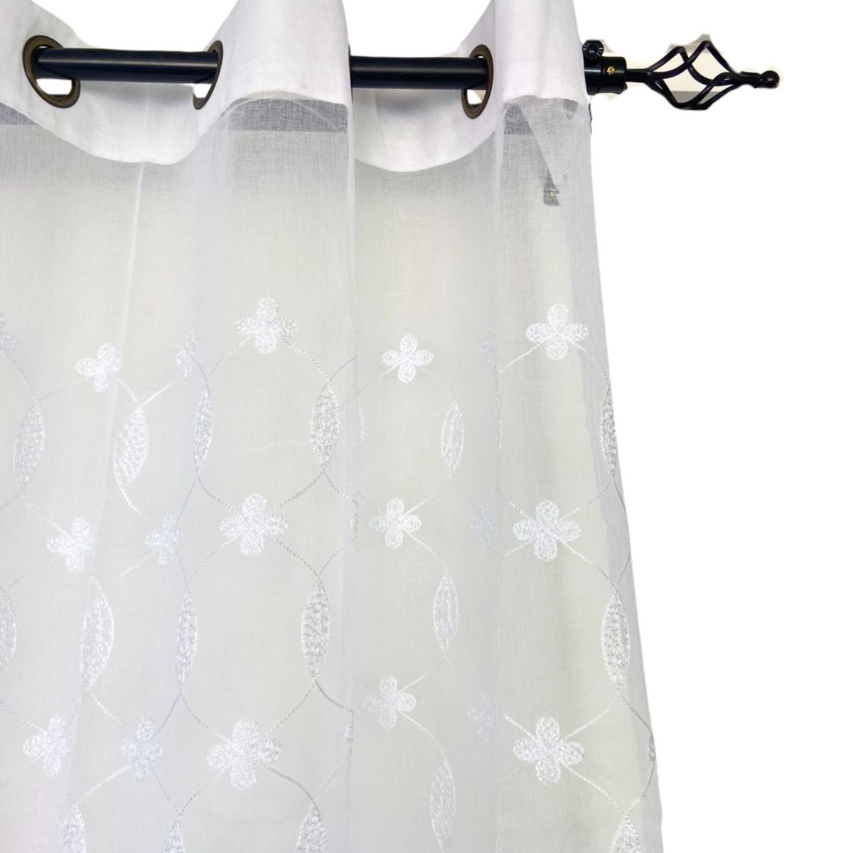 GENERICO - Set Visillo de Lino Bordado