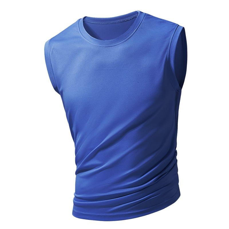 LEDUNTINO - Hombres deportes ocio hielo seda transpirable chaleco Gris
