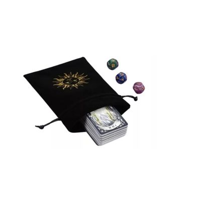 Imagen 2 del producto BOLSA DE TERCIOPELO NEGRA PARA 13 X 18 CM SOL ESTAMPADO