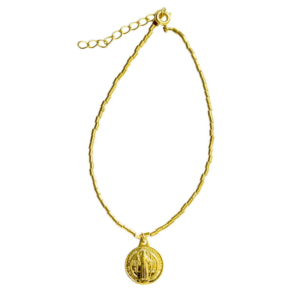 COGGIOLA - Pulsera Mostacilla San Benito Enchapado Oro 18K
