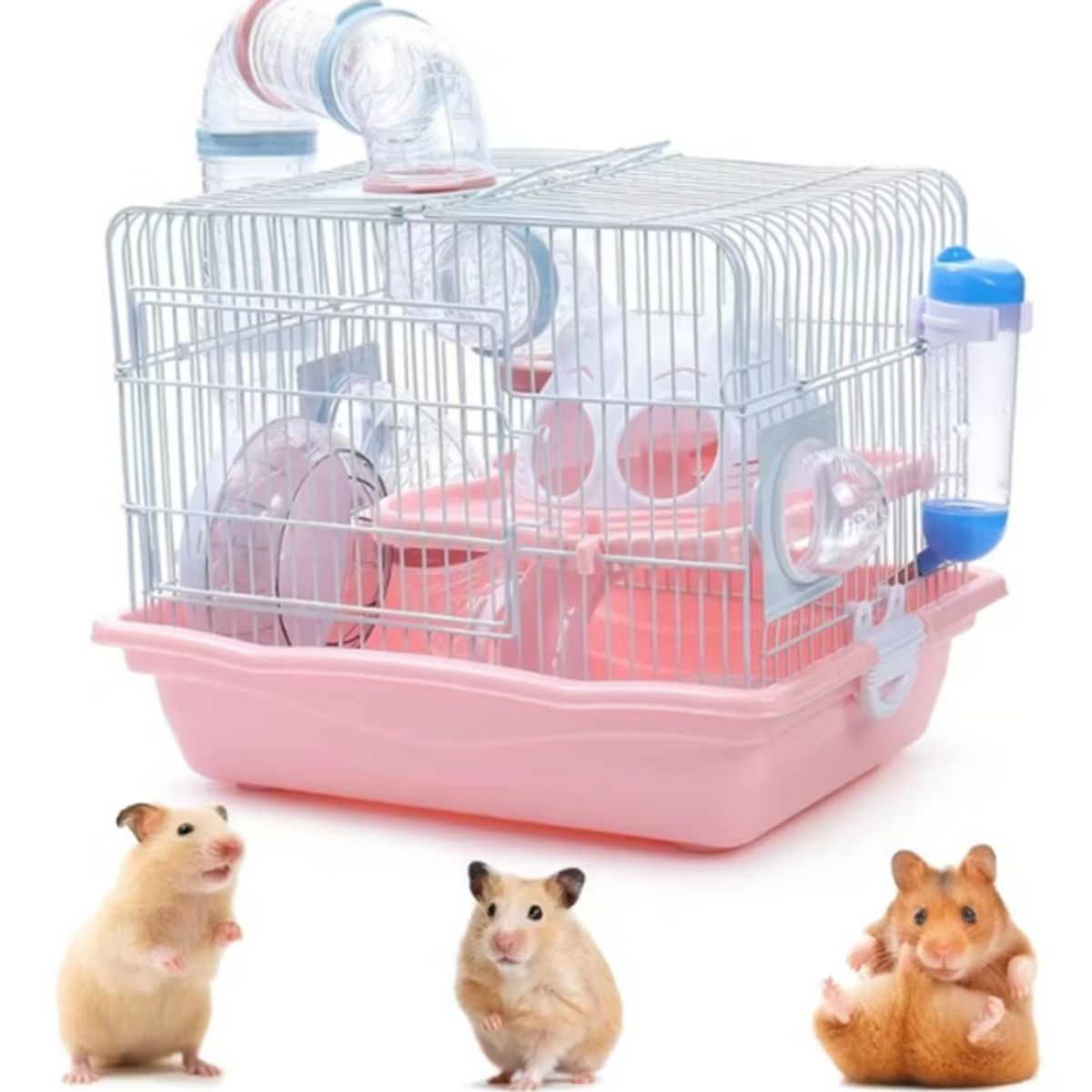 GENERICO - Jaula Para Hámster Con Túneles Divertidos Transportadora