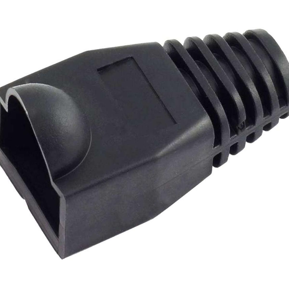 GEN - Funda Capuchon Conector de Red RJ45 Goma Protector 10 Unidades - Negro