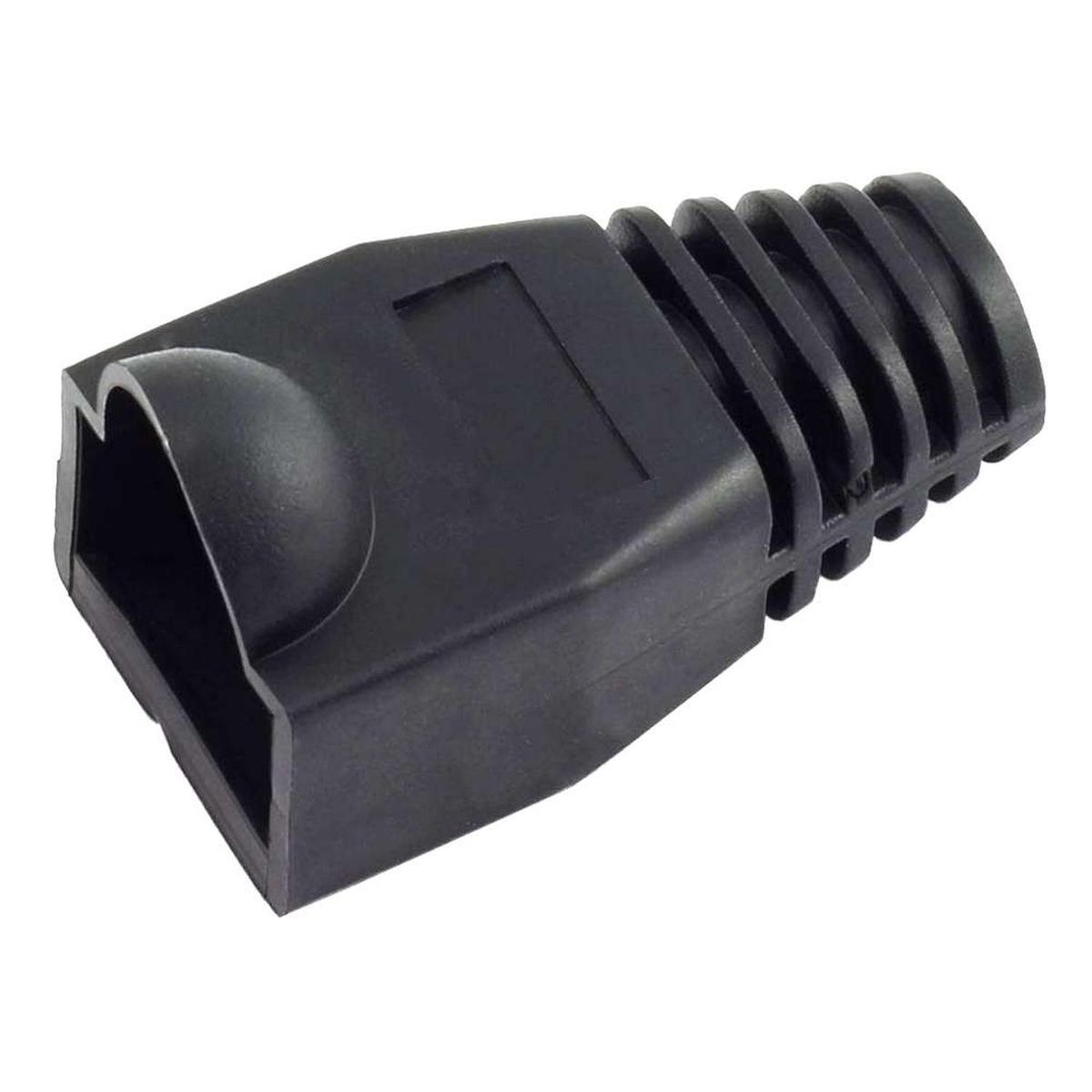 GEN - Funda Capuchon Conector de Red RJ45 Goma Protector 10 Unidades - Negro