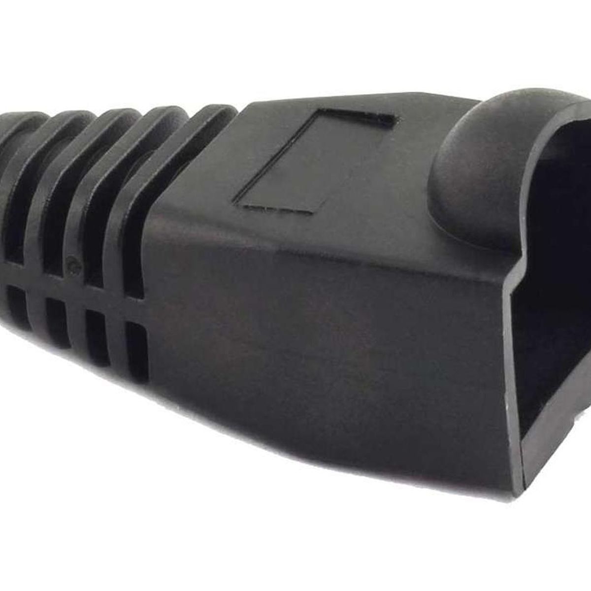 GEN - Funda Capuchon Conector de Red RJ45 Goma Protector 10 Unidades - Negro