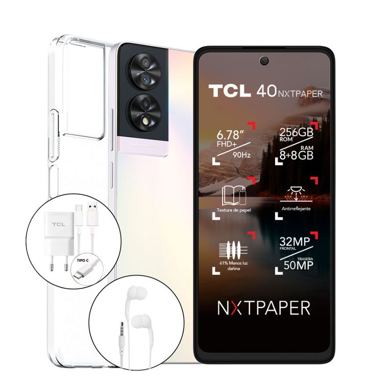 Smartphone 40 NXTPAPER 256GB 8GB RAM.