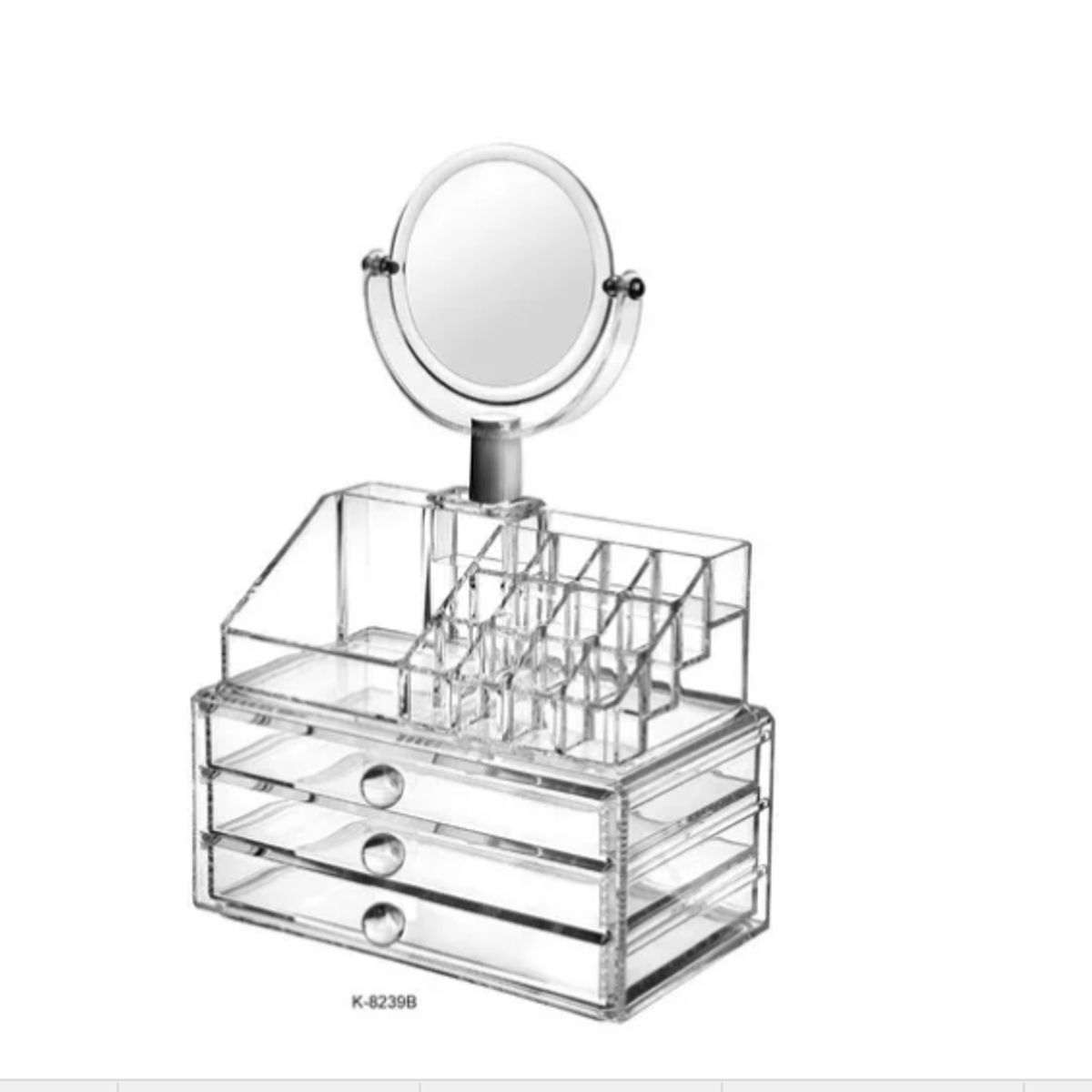 GENERICO - Organizador De Maquillaje Cosmetiquero Joyero  Espejo