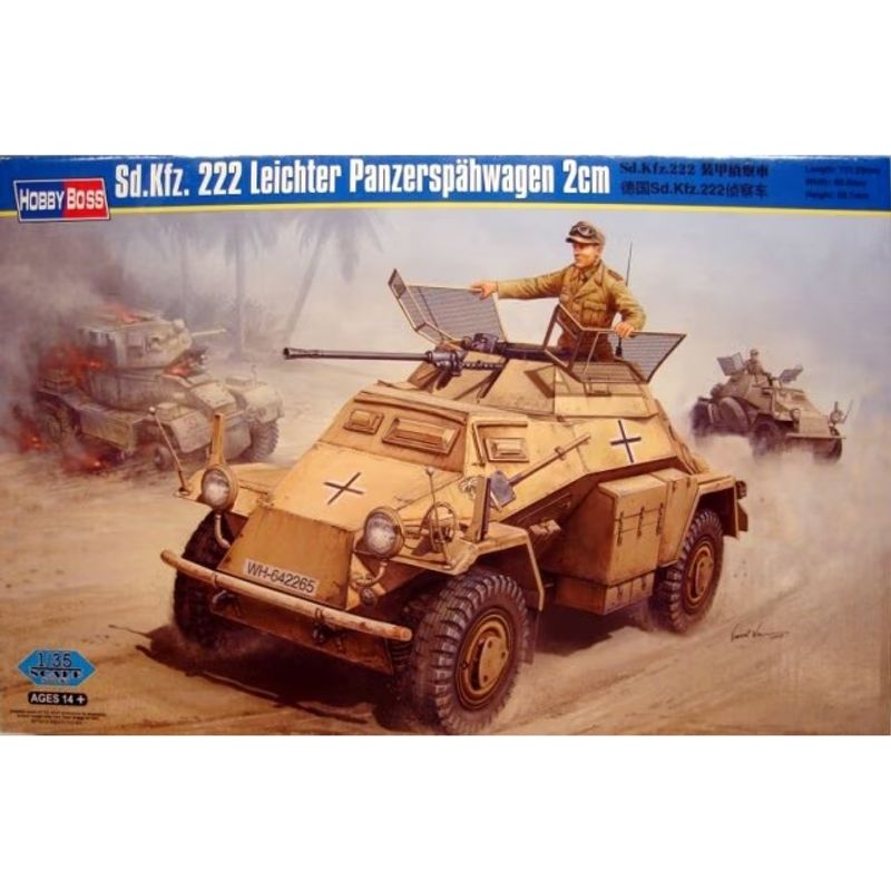 GENERICO - HOBBYBOSS 82442 SDKFZ 222 LEICHTER PANZERSPAHWAGEN 2 CM 1-35