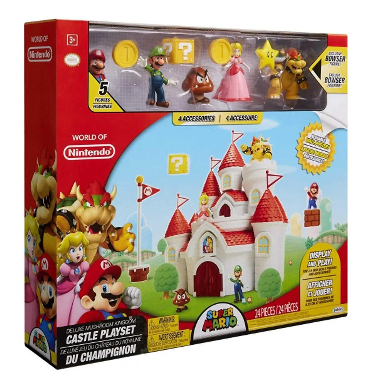 GENERICO - JAKKS NT70843 NINTENDO DELUXE MUSHROOM KINGDOM CASTLE