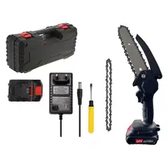 GENERICO - Mini Motosierra Inalámbrica Corta Madera 6 24V