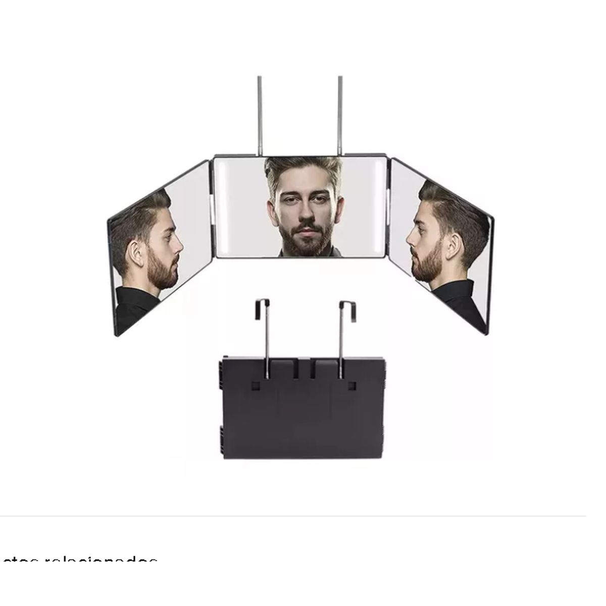 GENERICO - Espejo De 3 Vías De Corte De Pelo Triple De Plegable 360°