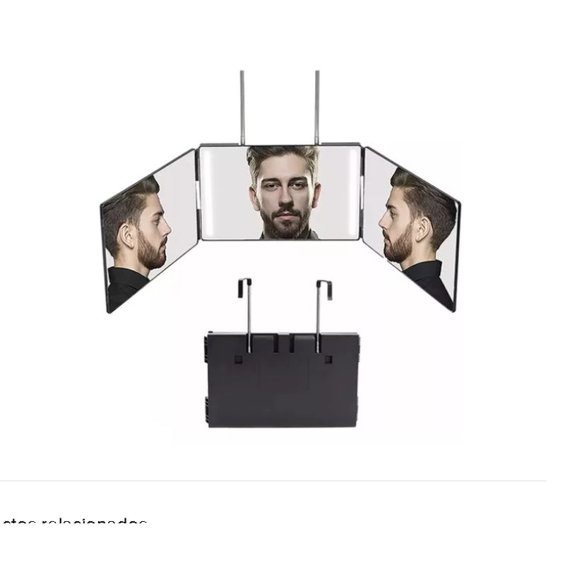 GENERICO - Espejo De 3 Vías De Corte De Pelo Triple De Plegable 360°