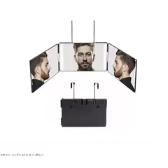 GENERICO - Espejo De 3 Vías De Corte De Pelo Triple De Plegable 360°