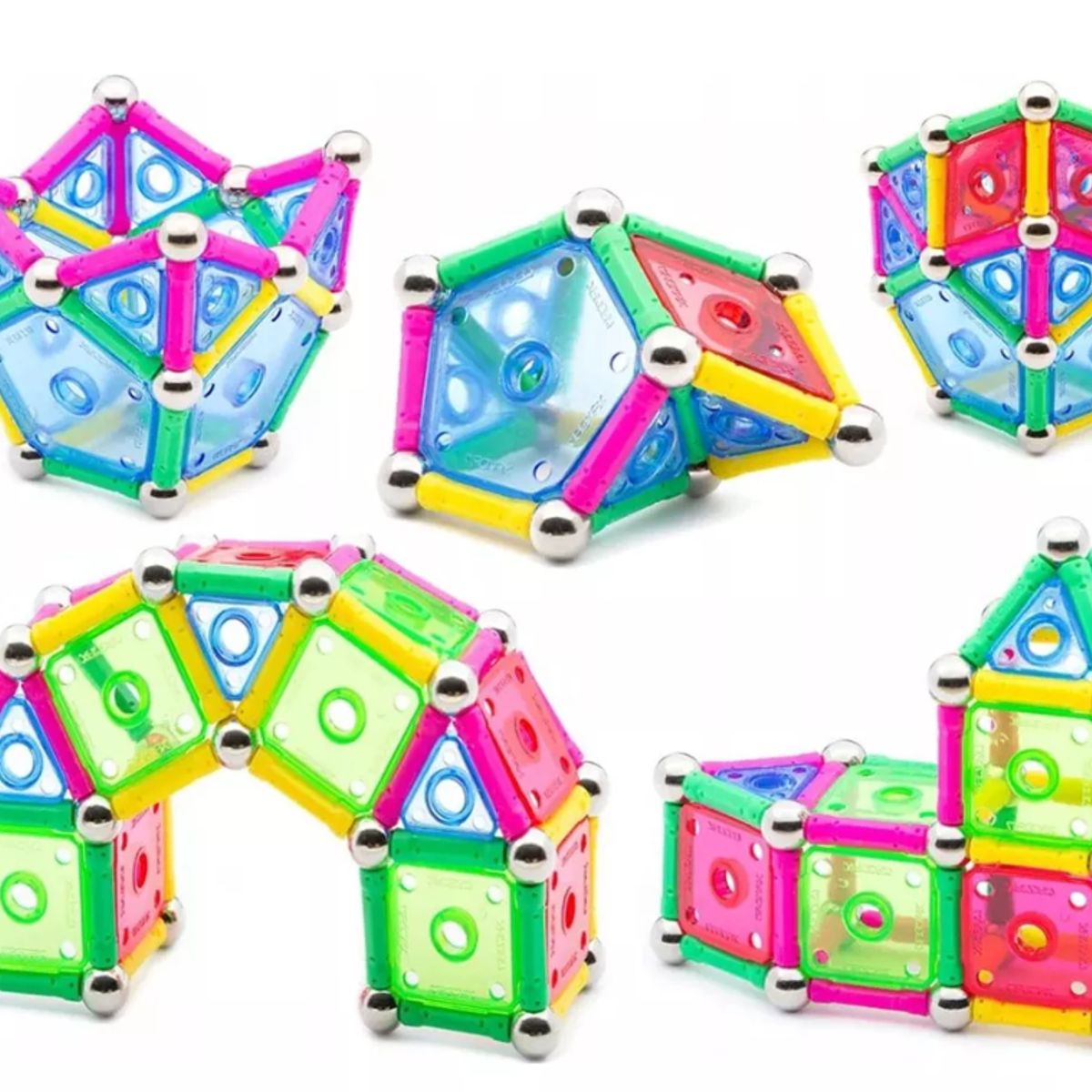 GENERICO - Juego De Construcción Magnética Con Imanes 110 Piezas