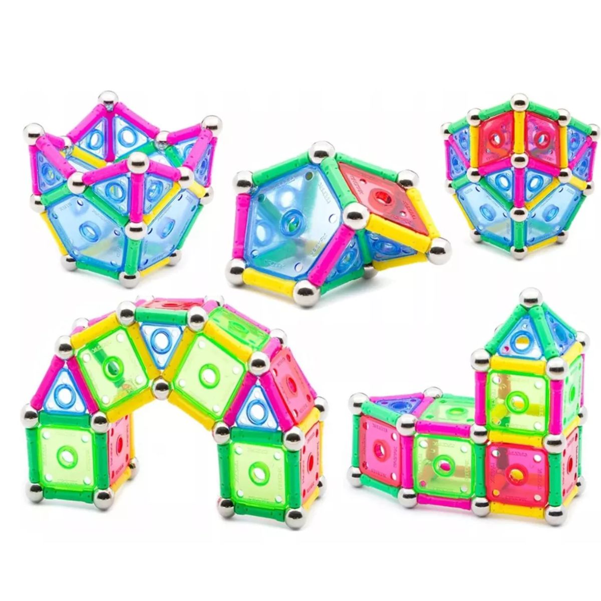 GENERICO - Juego De Construcción Magnética Con Imanes 110 Piezas